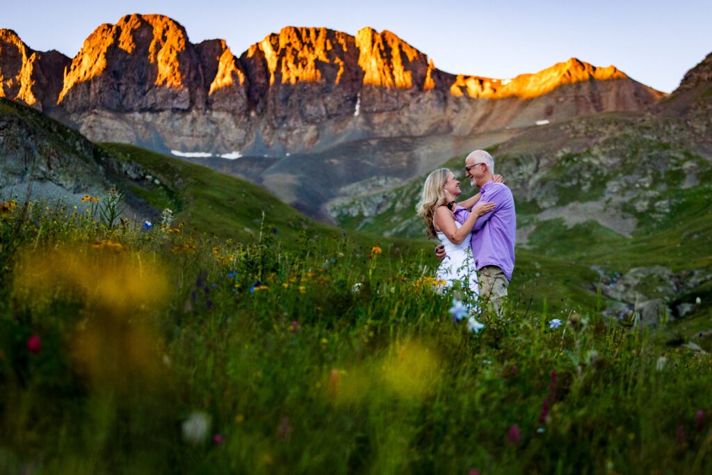 San Juan Mountains wildflower elopement near Telluride Colorado